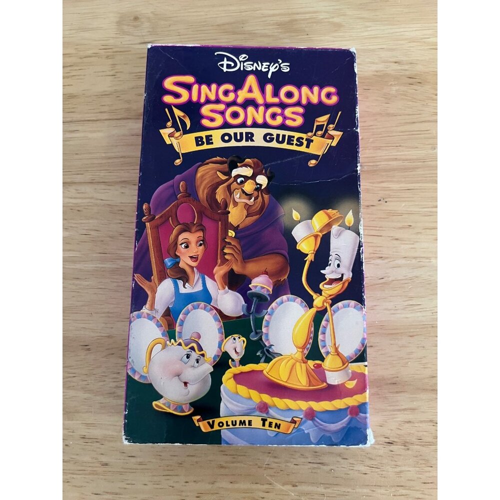 Disney's Sing Along Songs Volume 10 VHS Be Our Guest Beauty & The Beast 1992
